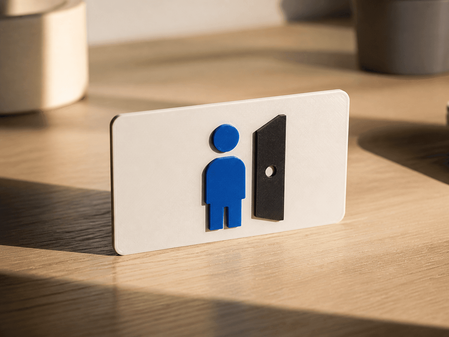 Exemple de plaque de porte personnalisé imprimé en 3D